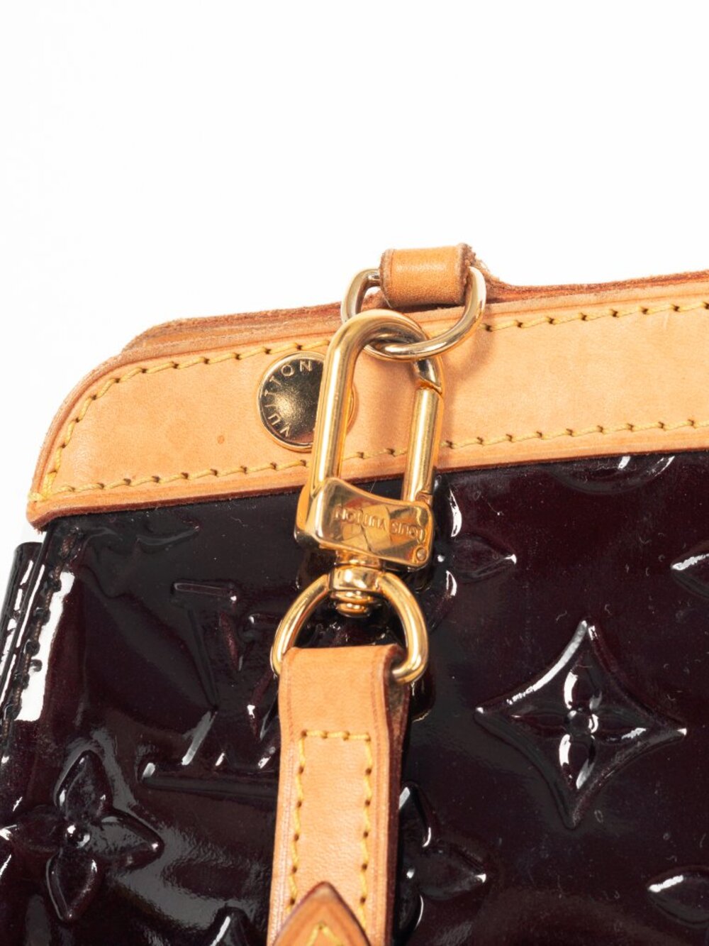 Louis Vuitton Brea MM Amarante Monogram Vernis Leather Tote - Picture 9 of 13